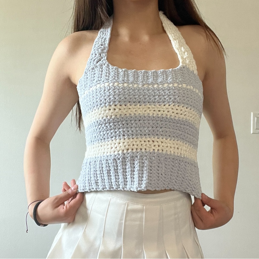 CROCHET Striped top